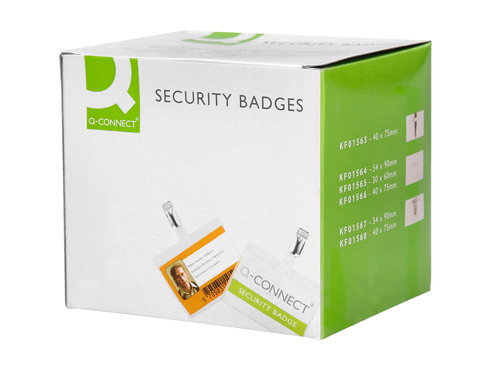 IDENTIFICADOR CON PINZA Q-CONNECT KF01562 60X90 MM CERRADA