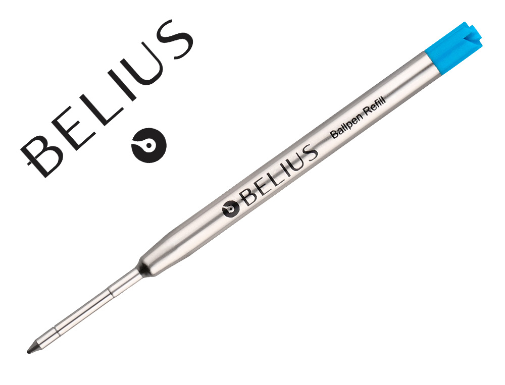 RECAMBIO BOLIGRAFO BELIUS AZUL 0,8 MM CAJA 3 UNIDADES