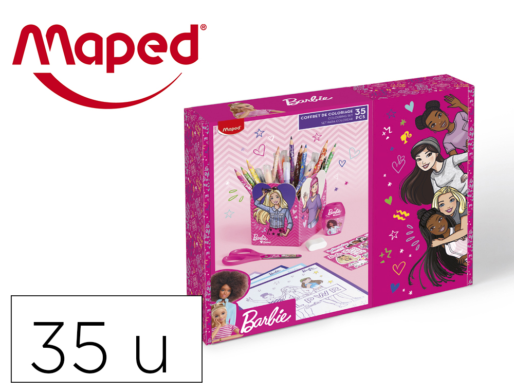 CAJA REGALO MAPED BARBIE 35 PIEZAS