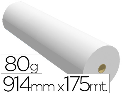 PAPEL REPROGRAFIA PARA PLOTTER 914MMX175MT 80GR