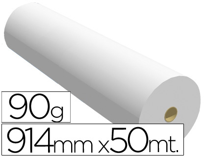 PAPEL REPROGRAFIA PARA PLOTTER 914MMX50MT 90GR IMPRESION INK-JET