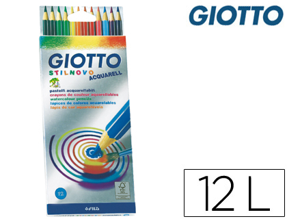 LAPICES DE COLORES GIOTTO STILNOVO ACUARELABLES CAJA DE 12 COLORES SURTIDOS