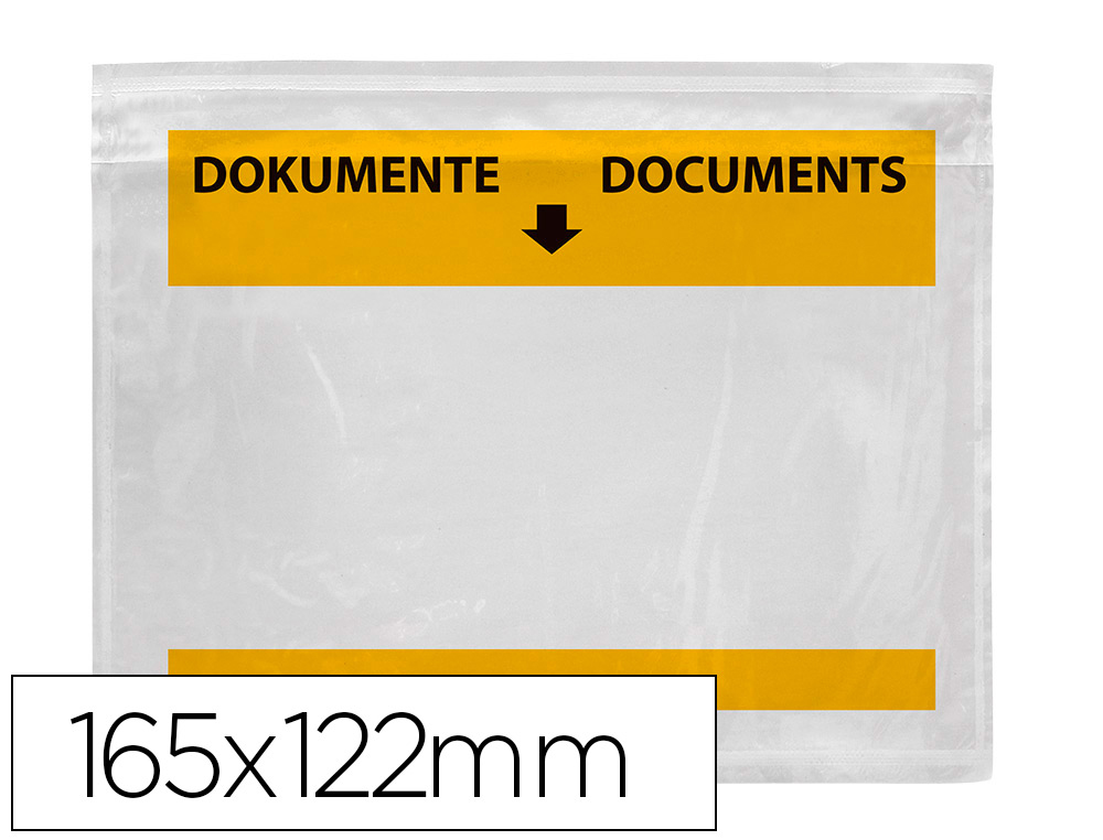 SOBRE AUTOADHESIVO Q-CONNECT PORTADOCUMENTOS MULTILINGUE 165X122 MM VENTANA TRANSPARENTE PAQUETE DE 100